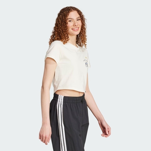 adidas阿迪达斯2025女子W C DDL CROP T针织无领短TJX5327