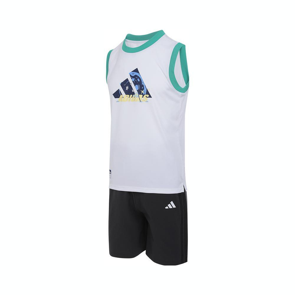 adidas阿迪达斯2025男大童JB TANK SET短袖套服JM7991