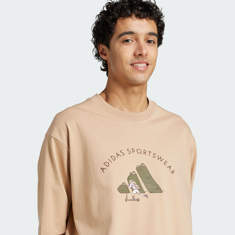 adidas阿迪达斯2025男子M C DOODLE SCT针织无领短TJJ3967