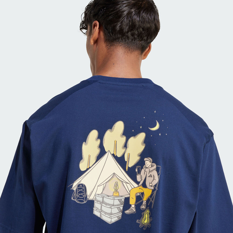 adidas阿迪达斯2025男子M C DOODLE CAMP针织无领短TJJ3972