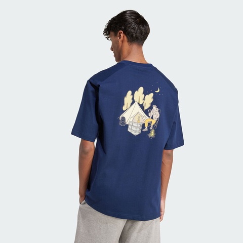 adidas阿迪达斯2025男子M C DOODLE CAMP针织无领短TJJ3972