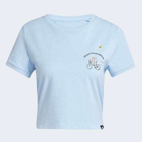 adidas阿迪达斯2025女子W C DDL CROP T针织无领短TJX5326