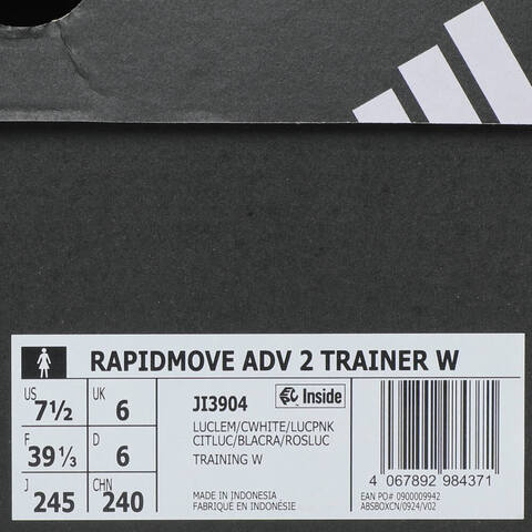 adidas阿迪达斯2025女子RAPIDMOVE ADV 2 TRAINER W女训运动JI3904