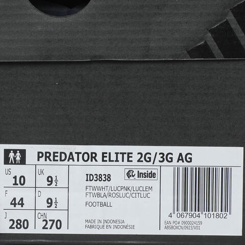 adidas阿迪达斯2025中性PREDATOR ELITE 2G/3G AG足球常规ID3838