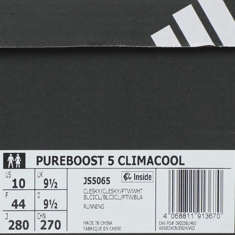 adidas阿迪达斯2025中性PUREBOOST 5 CLIMACOOL跑步常规JS5065
