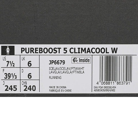 adidas阿迪达斯2025女子PUREBOOST 5 CLIMACOOL W跑步常规JP6679