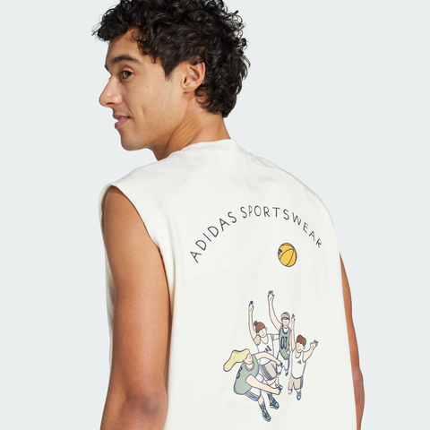 adidas阿迪达斯2025男子M C DDL PKT TNK休闲背心JJ3974