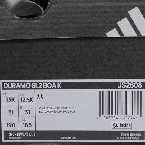 adidas阿迪达斯2025女小童DURAMO SL2 BOA K跑步常规JS2808
