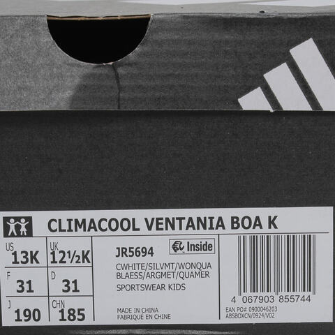 adidas阿迪达斯2025女小童CLIMACOOL VENTANIA BOA K跑步常规JR5694