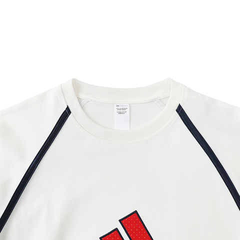 adidas阿迪达斯2025男子BADGE TEE Q2针织无领短TIM7840