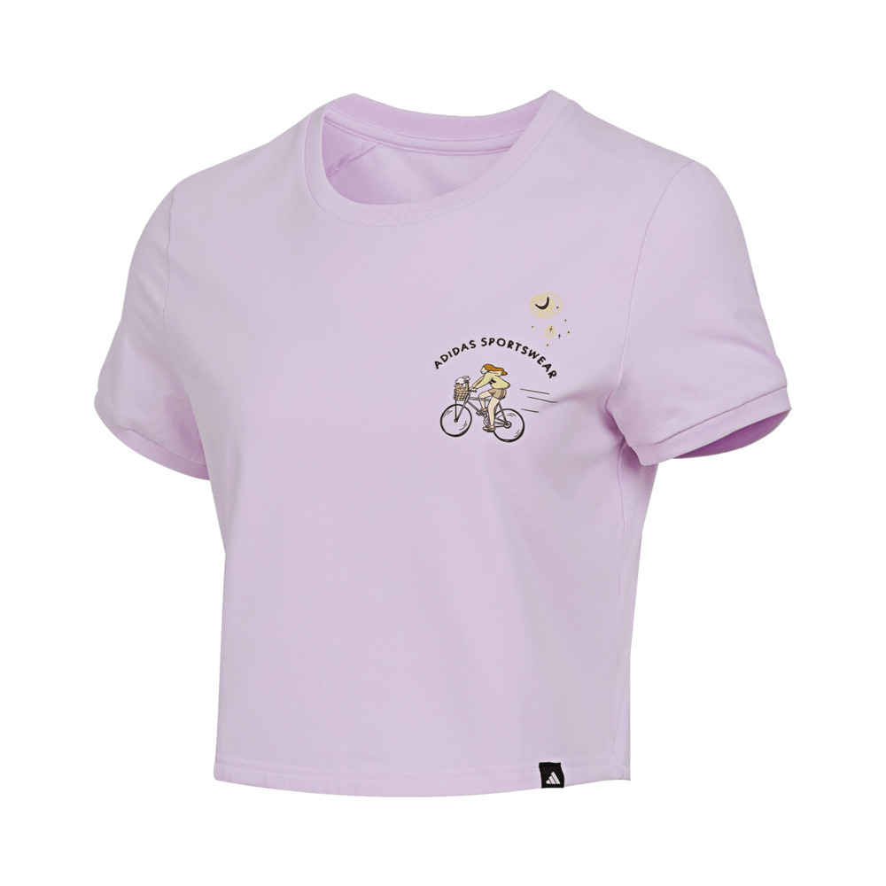 adidas阿迪达斯2025女子W C DDL CROP T针织无领短TJX5325