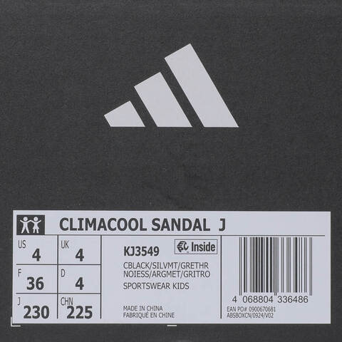 adidas阿迪达斯2025男大童CLIMACOOL SANDAL  J游泳童装KJ3549