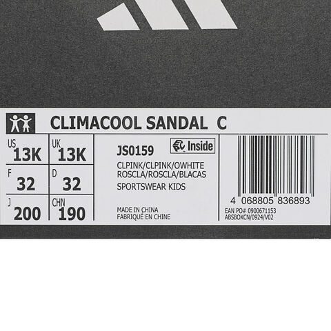 adidas阿迪达斯2025女小童CLIMACOOL SANDAL  C游泳童装JS0159