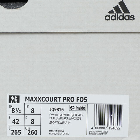 adidas阿迪达斯2025中性MAXXCOURT PRO FOSFOSJQ9816