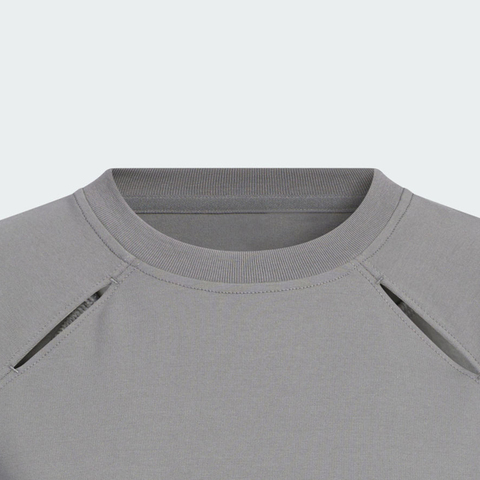 adidas阿迪达斯2025女子FUSTL W TEE SS1针织无领短TKC3766