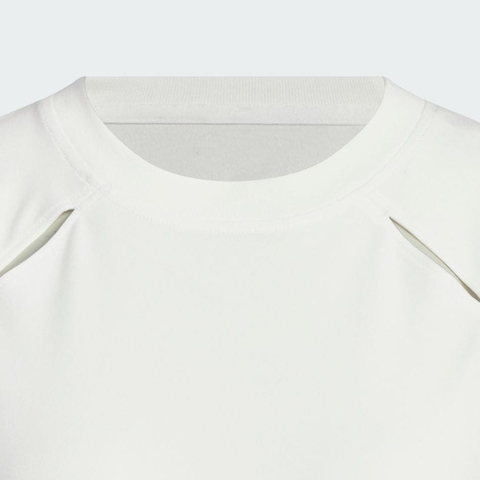 adidas阿迪达斯2025女子FUSTL W TEE SS1针织无领短TKC3764