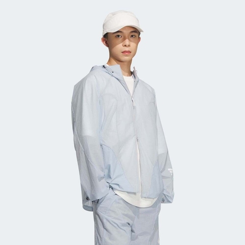 adidas阿迪达斯2025男子FUSTL WV JKT2梭织连帽外套JZ8714