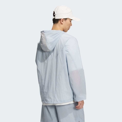 adidas阿迪达斯2025男子FUSTL WV JKT2梭织连帽外套JZ8714