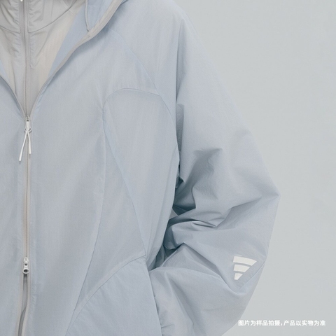 adidas阿迪达斯2025男子FUSTL WV JKT2梭织连帽外套JZ8714