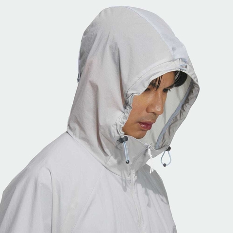 adidas阿迪达斯2025男子FUSTL WV JKT2梭织连帽外套JZ8715