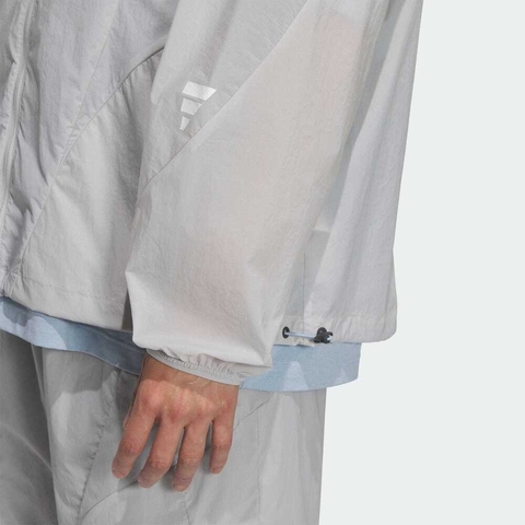 adidas阿迪达斯2025男子FUSTL WV JKT2梭织连帽外套JZ8715