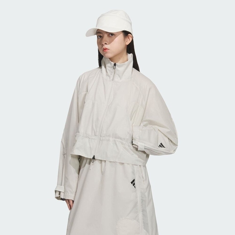 adidas阿迪达斯2025女子FUSTL W JKT梭织连帽外套JM4272