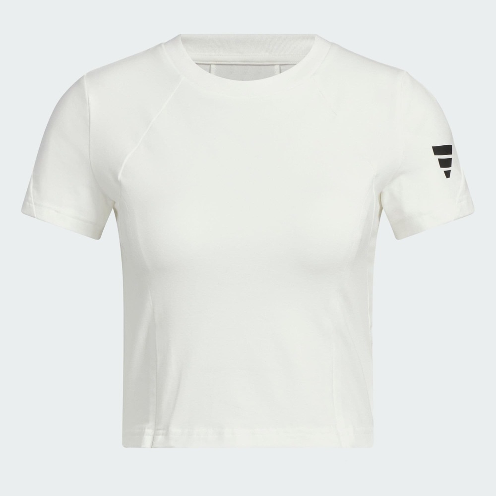 adidas阿迪达斯2025女子FUSTL W SS T针织无领短TJW1882