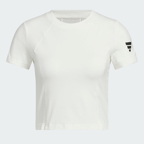 adidas阿迪达斯2025女子FUSTL W SS T针织无领短TJW1882