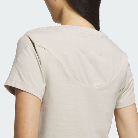 adidas阿迪达斯2025女子FUSTL W SS T针织无领短TJW1884