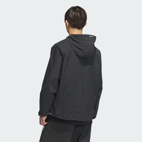 adidas阿迪达斯2025男子FUSTL WV JKT2梭织连帽外套JZ8713