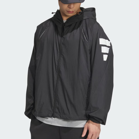 adidas阿迪达斯2025男子FUSTL P JKT2梭织连帽外套JM6234