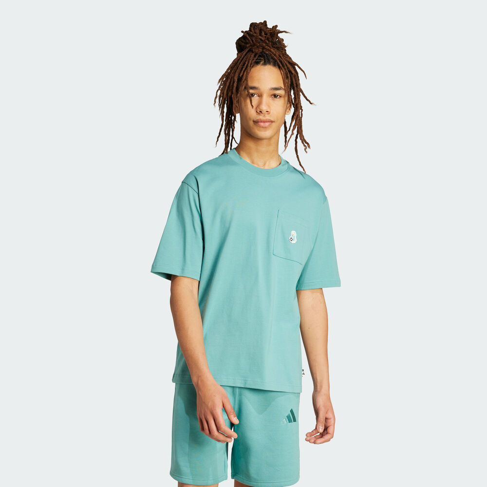 adidas阿迪达斯2025男子M DOG FTBALL T针织无领短TJL9235