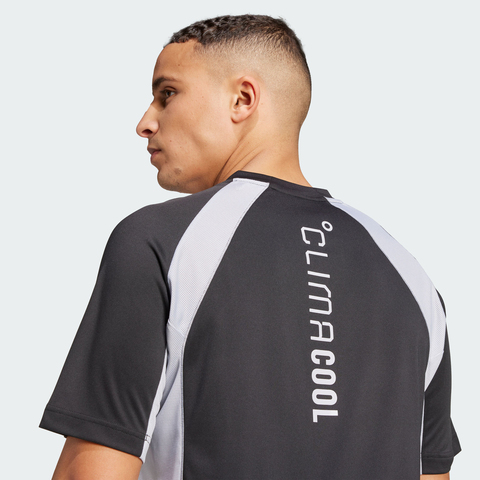 adidas阿迪达斯2025男子TECH APP TEE针织无领短TKB9739