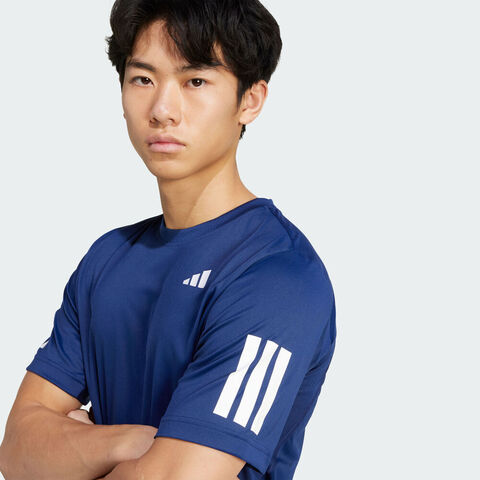 adidas阿迪达斯2025男子CLUB 3STR TEE针织无领短TJN5730