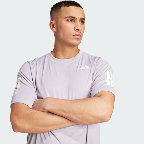 adidas阿迪达斯2025男子CLUB 3STR TEE针织无领短TJZ3490