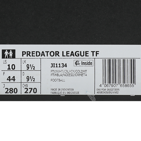 adidas阿迪达斯2025中性PREDATOR LEAGUE TF足球常规JI1134