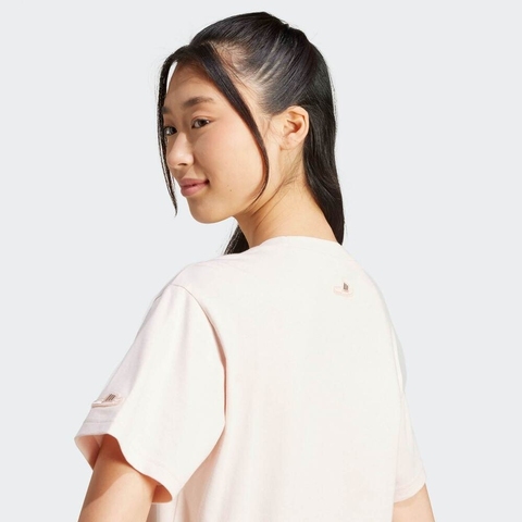 adidas阿迪达斯2025女子W L SLIDE TEE针织无领短TJN8270