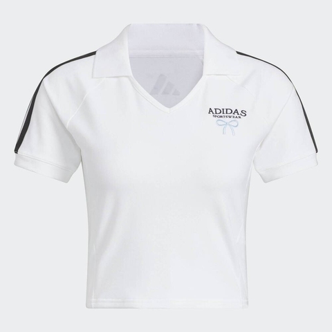 adidas阿迪达斯2025女子DANCE POLO针织有领短TKE5799