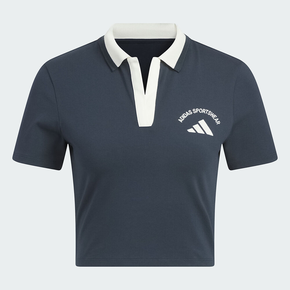 adidas阿迪达斯2025女子MS SS POLO针织有领短TKC0076