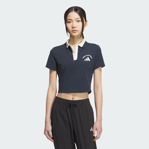 adidas阿迪达斯2025女子MS SS POLO针织有领短TKC0076