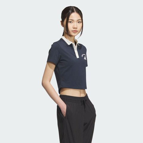 adidas阿迪达斯2025女子MS SS POLO针织有领短TKC0076
