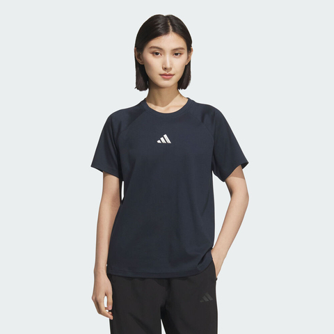 adidas阿迪达斯2025女子SS TEE针织无领短TKC0089