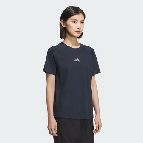 adidas阿迪达斯2025女子SS TEE针织无领短TKC0089