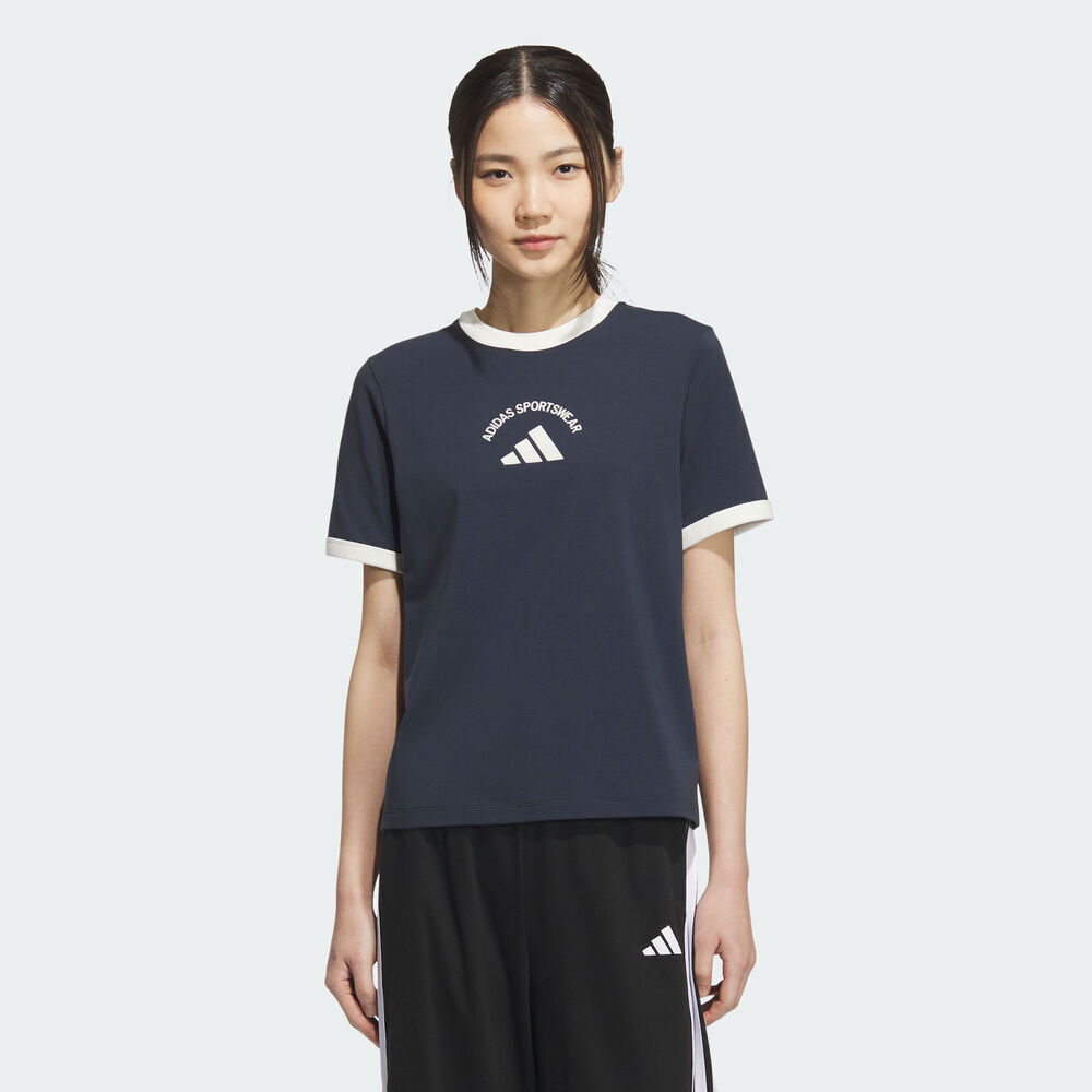 adidas阿迪达斯2025女子MS SS TEE针织无领短TKC0059