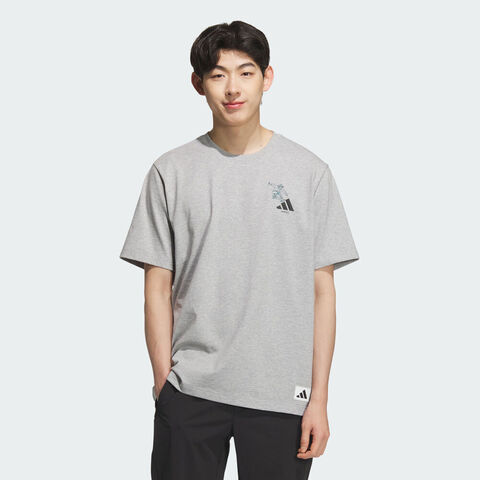 adidas阿迪达斯2025男子GFX SPORTS TEE3针织无领短TKC5320