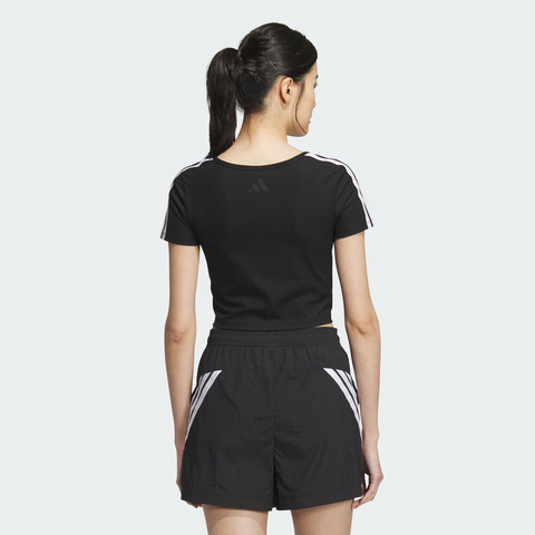 adidas阿迪达斯2025女子DANCE TEE4针织无领短TKE5791