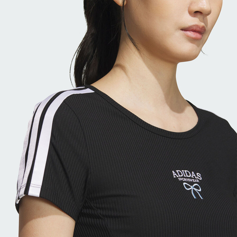 adidas阿迪达斯2025女子DANCE TEE4针织无领短TKE5791