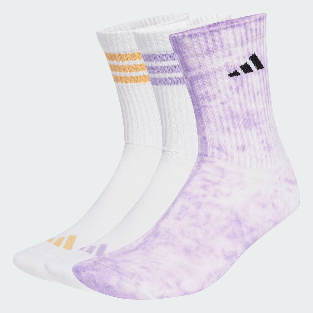 adidas阿迪达斯2025女子GFX CREW 3PP长袜优惠装KA8092