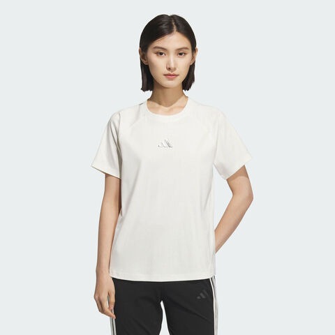 adidas阿迪达斯2025女子SS TEE针织无领短TKB7595
