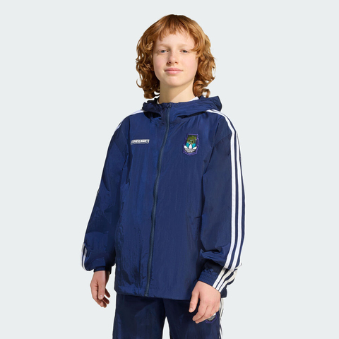 adidas阿迪达斯2025男大童WINDBREAKER梭织无帽外套KD9835